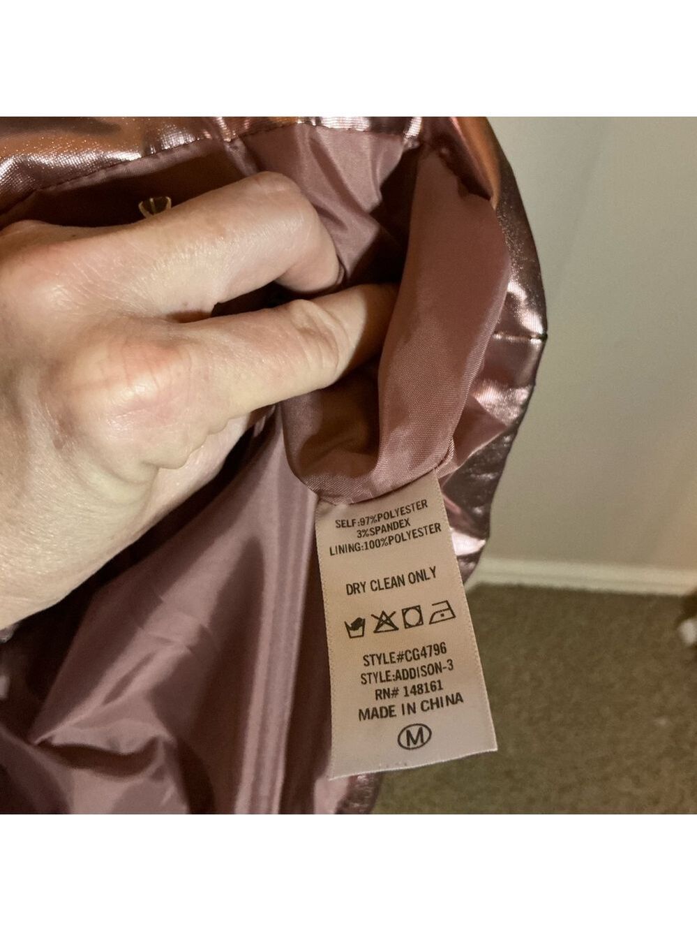 Buddy Love Rose Gold Puffer Jacket Medium - Picture 4 of 12